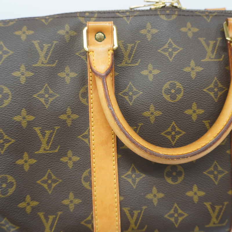 Auth Louis Vuitton Monogram Keepol 50 M41426 MenWomenUnisex Boston BagHandbag