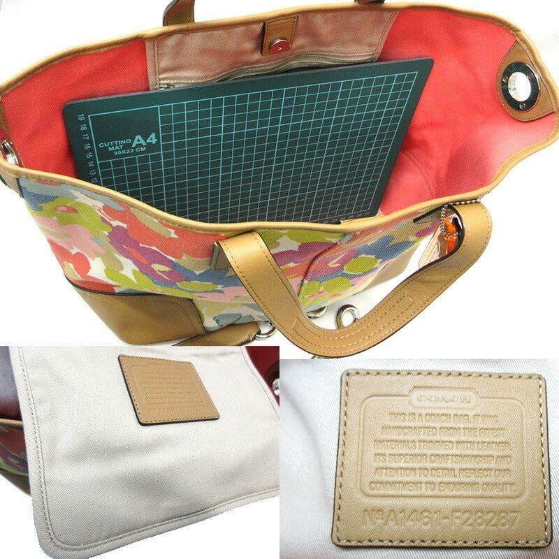 COACH Coach F28287 Shoulder Bag Flower Canvas Leather Ladies