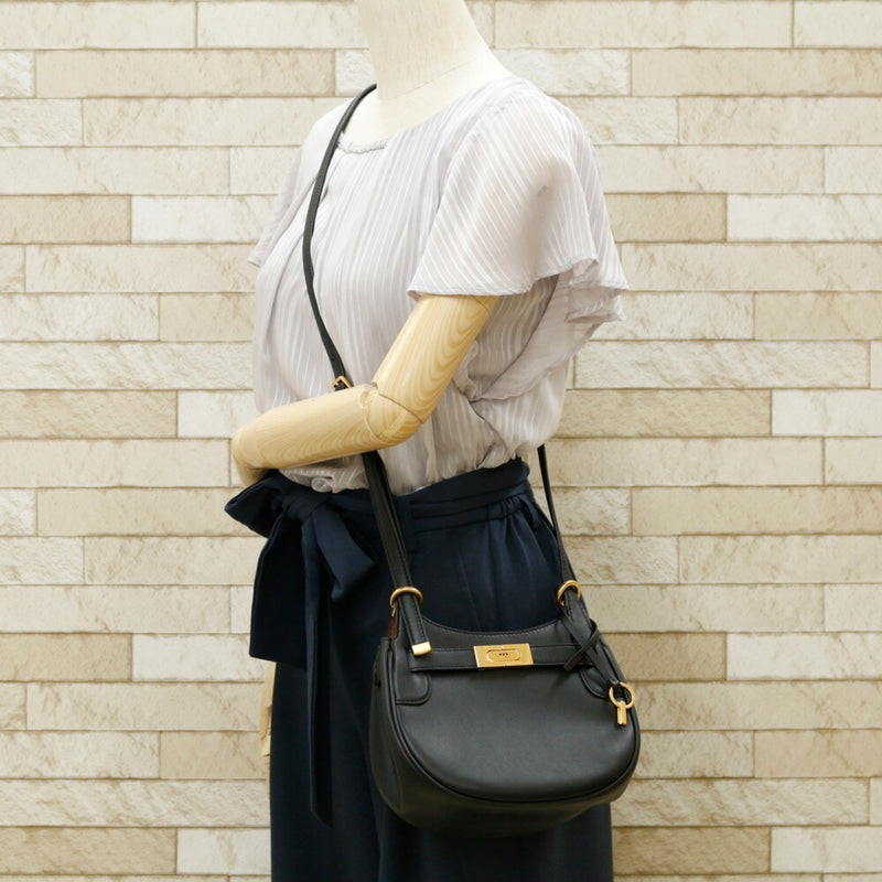Tory Burch Shoulder Bag Black Women's Leather