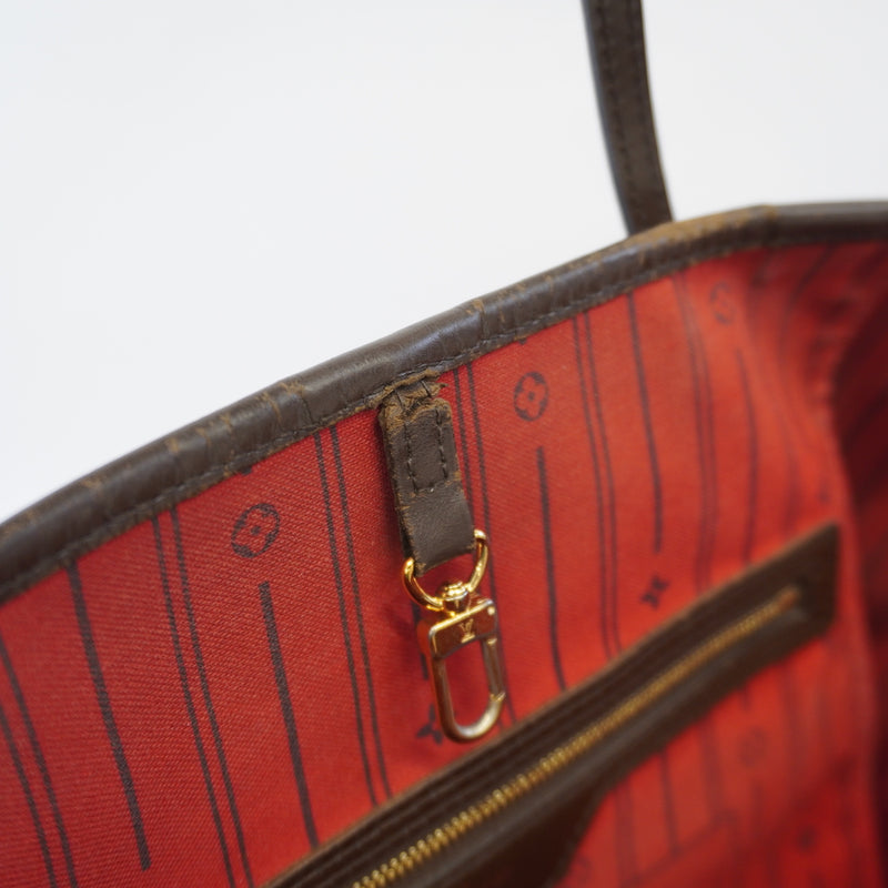 Auth Louis Vuitton Damier Neverfull MM N51105 Womens Tote Bag