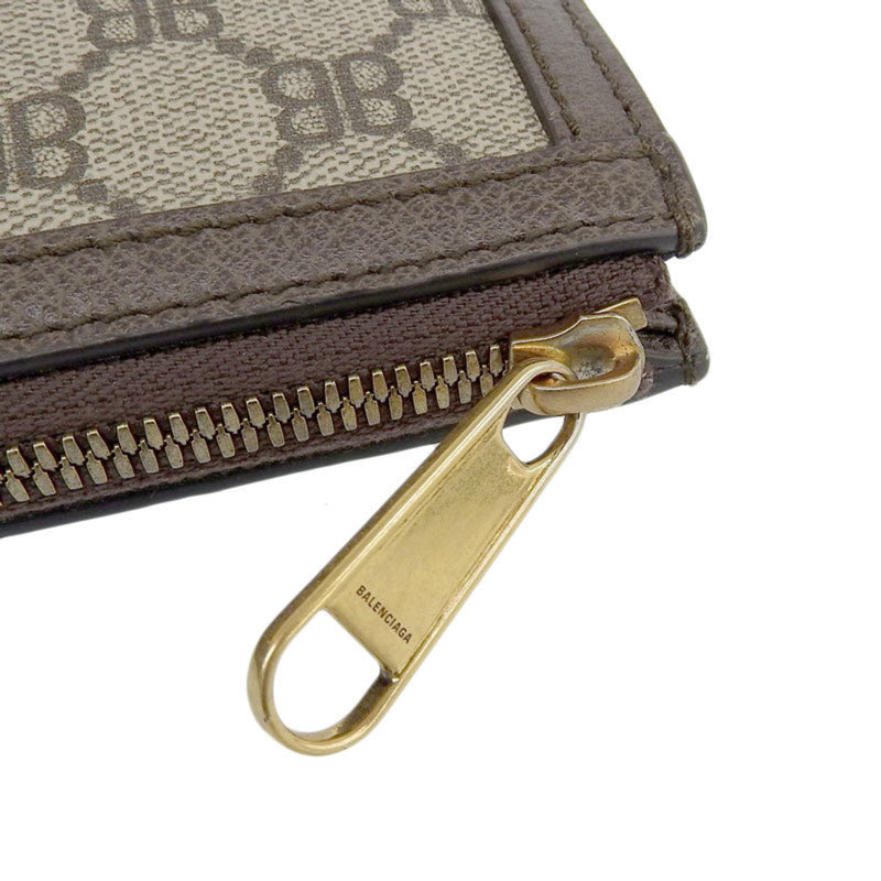 Balenciaga PVC,Leather Clutch Bag Brown