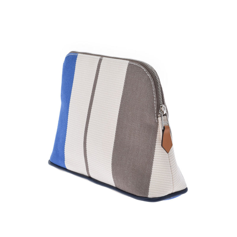 HERMES Hermes Bored Pouch Mini Rayur Locabal Etup / Azul Ladies 100% Cotton