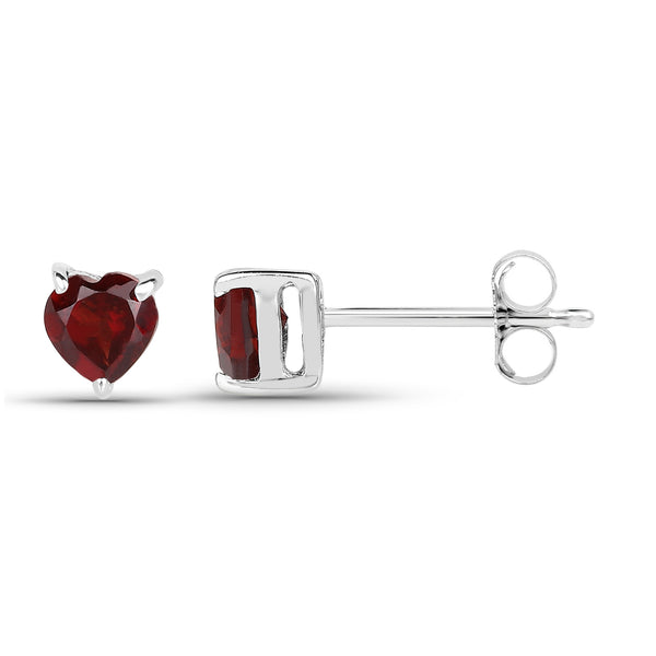 0.64 Carat Genuine Garnet .925 Sterling Silver Earrings