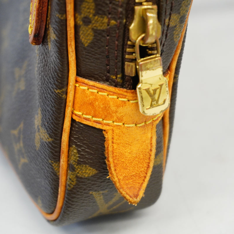 Auth Louis Vuitton Shoulder Bag Monogram Pochette Marley Bandolier M51828