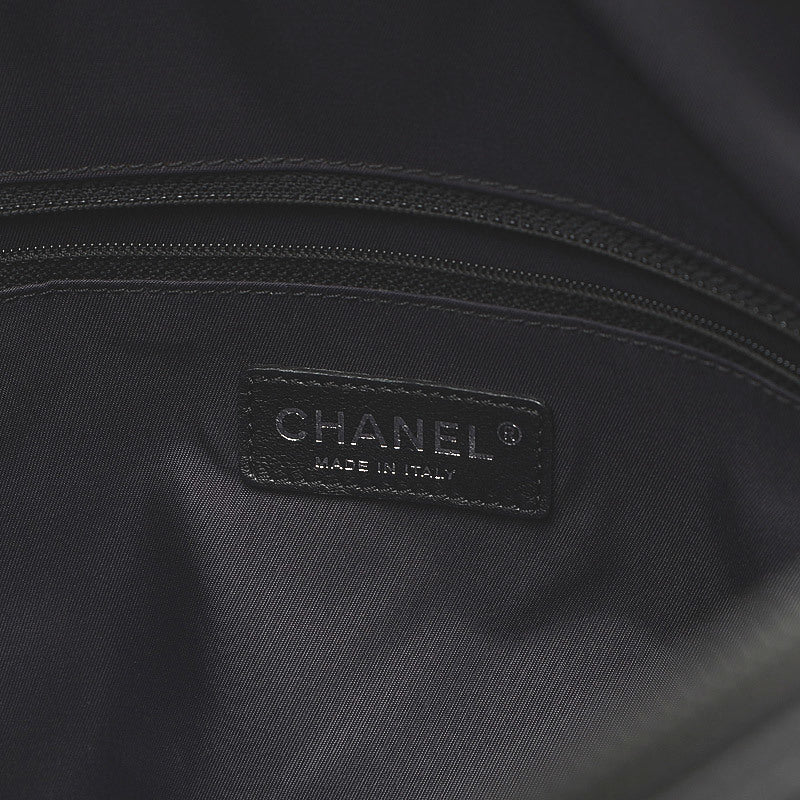 Chanel Paris Biarritz Tote MM Canvas Leather Black A34209