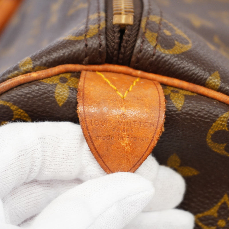 Auth Louis Vuitton Monogram Keepol 50 M41426 MenWomenUnisex Boston Bag