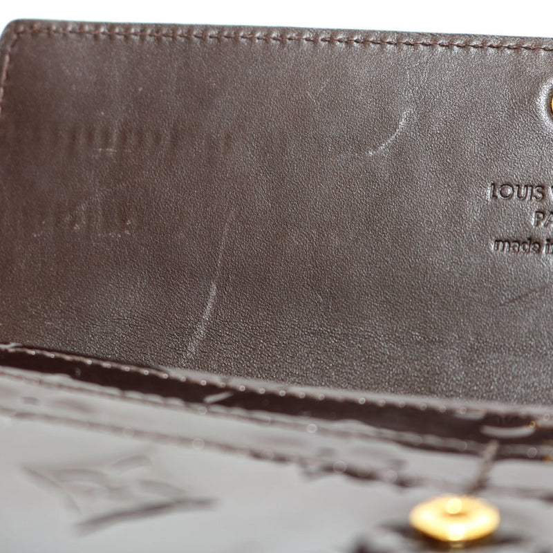 LOUIS VUITTON Louis Vuitton Long Wallet Monogram Verni Initial H.U Portofeuil Sara M93524 Purple Amarant Ladies