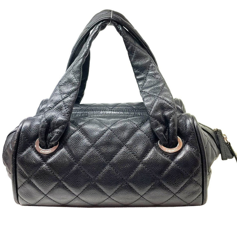 CHANEL Matrasse Handbag Black Caviar Skin
