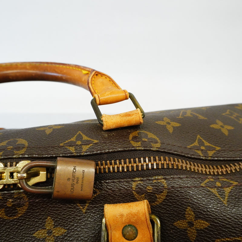 AuthLouis Vuitton Monogram Keepol 50 M41426 MenWomenUnisex Boston BagHandbag