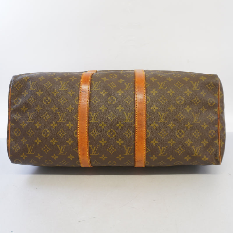 Auth Louis Vuitton Monogram Keepol 50 M41426 MenWomenUnisex Boston BagHandbag