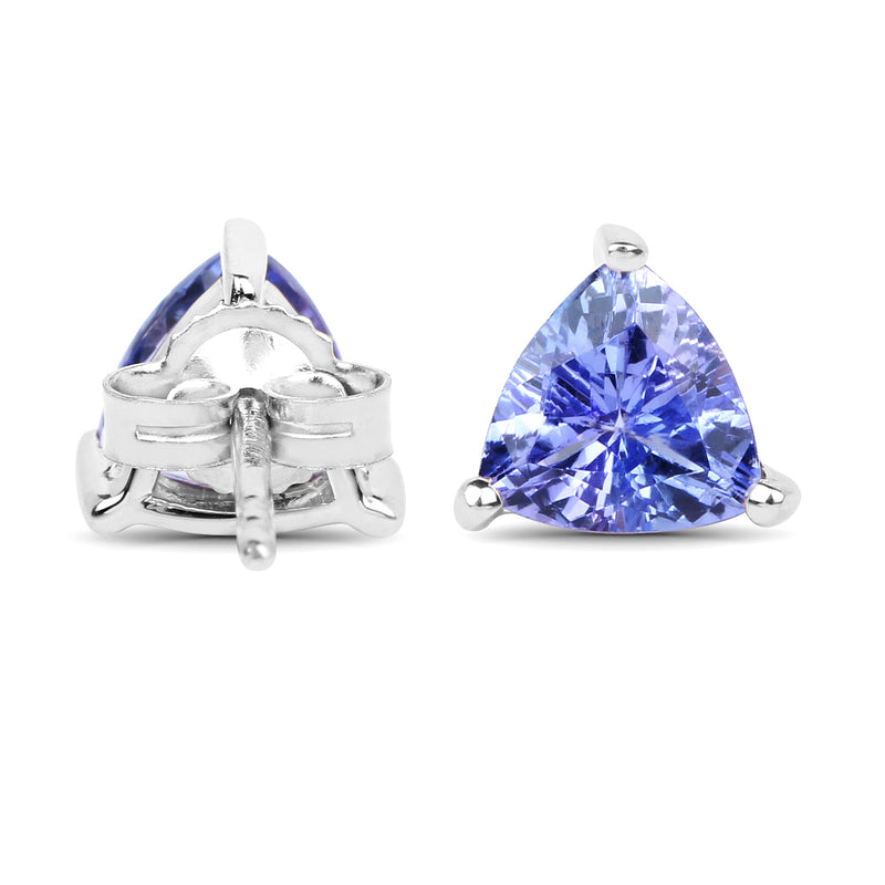 1.22 Carat Genuine Tanzanite 14K White Gold Earrings