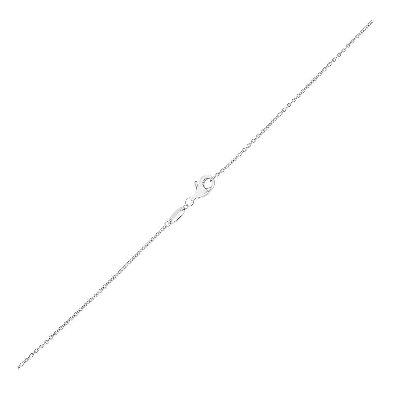 14k White Gold Teardrop Shape Long Pendant