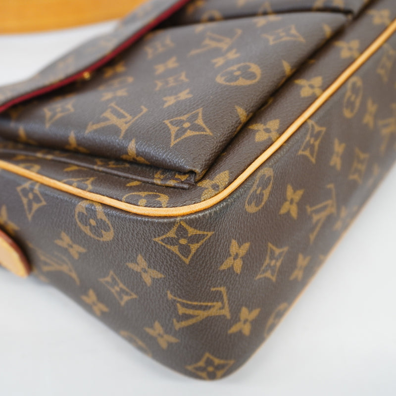 Auth Louis Vuitton Monogram Viva Cite GM M51163 Womens HandbagShoulder Bag