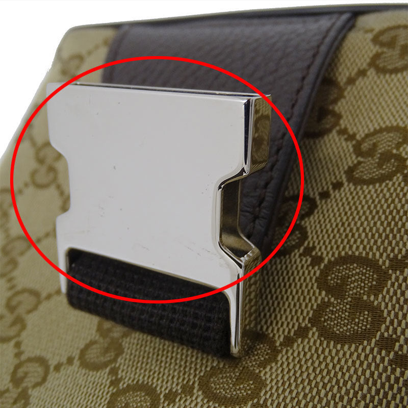 Gucci GUCCI Bag Mens Womens Waist Pouch Body GG Canvas Beige 449174