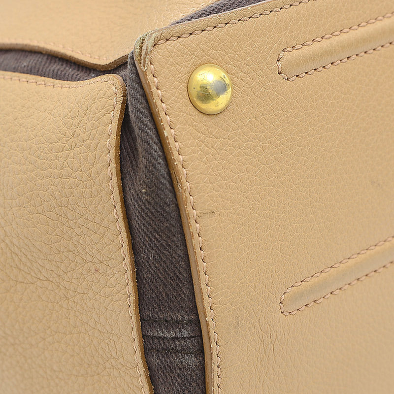 Yves Saint Laurent Muse to Handbag Leather Beige 295161