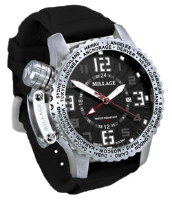 Millage MOSCOW Collection Watch BLK-W-BLK-SL - Bids.com