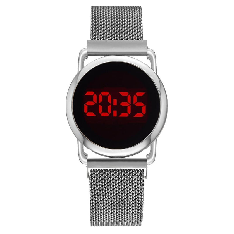 Luxury LED Electronic Magnetic Stainless Steel Watch Women