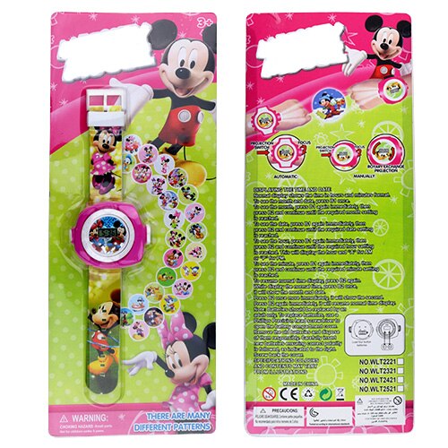 Gold-tone Cartoon Pattern Digital LED Watch for Children