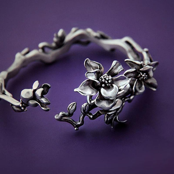 Silver Magnolia Handmade Ladies Bracelet