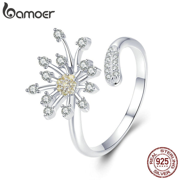 Sterling Silver Enchanted Blossom Adjustable Ring