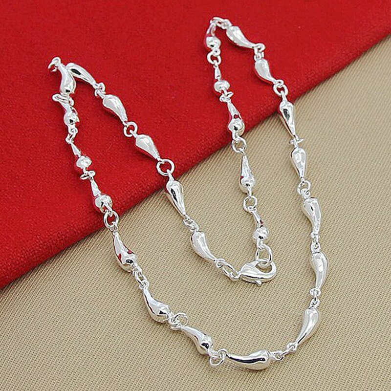 Fashion Weddding Jewelry Set 925 Silver Full Water Drop Necklace Bracelet Sets For Women