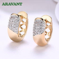925 Silver Zircon Wide Earring For Women 19MM Small Round Circle Hoop Earrings Silver Jewelry