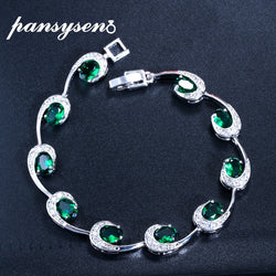 Sterling Silver Emerald Sapphire Ruby Gemstones Bracelet for Women