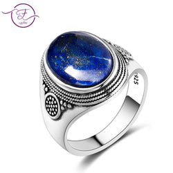 925 Sterling Silver Lapis Lazuli Ring for Women