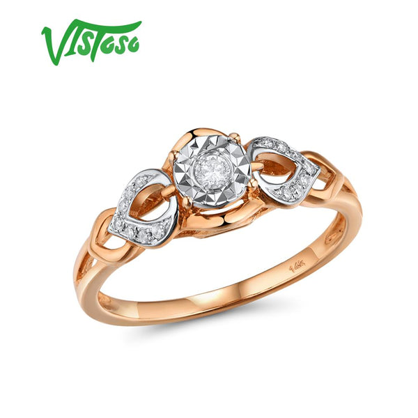 Rose Gold Diamond Ring for Her