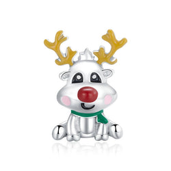 BAMOER Cute Christmas 925 Sterling Silver Charm Beads Fit Original Charms Bracelet