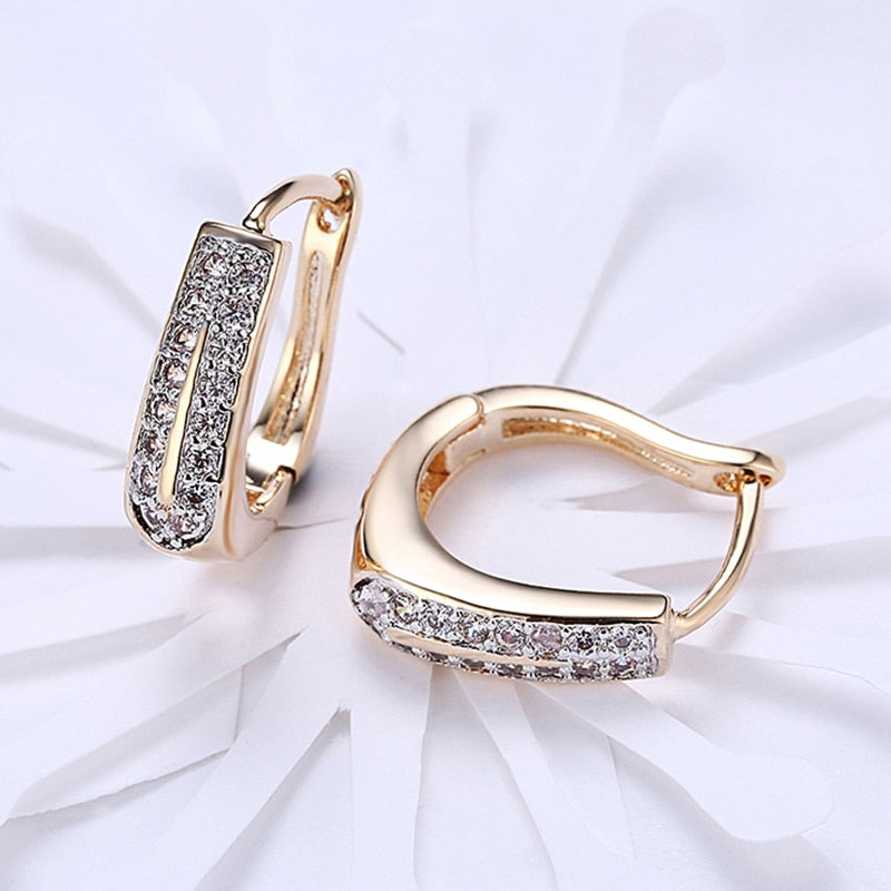 Sterling Silver Cubic Zirconia Hoop Earrings for Women