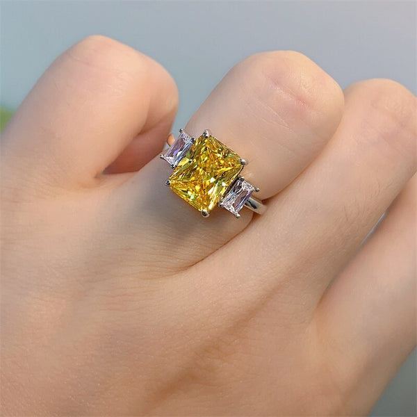 Sterling Silver Citrine Ring for Female