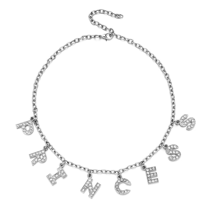 Trendy Silver Color Letters Pendant Necklace