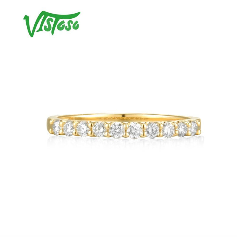 14K Yellow Gold Diamond Ring for Women