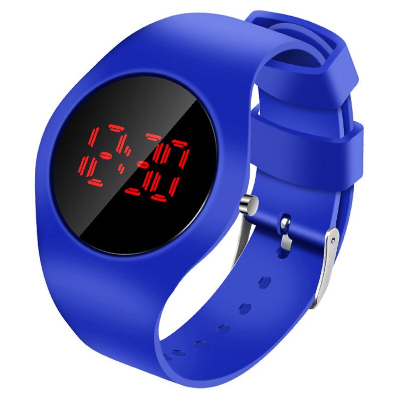 Stainless Steel Ultra Thin Round LED Digital Watch for Men