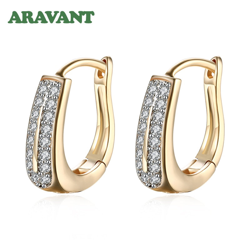 Sterling Silver Cubic Zirconia Hoop Earrings for Women