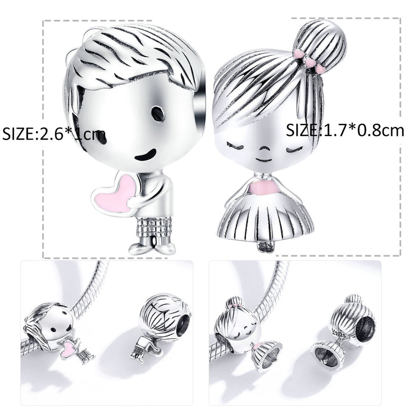 925 Sterling Silver Charm Beads for Charm Bracelets. for unisex.