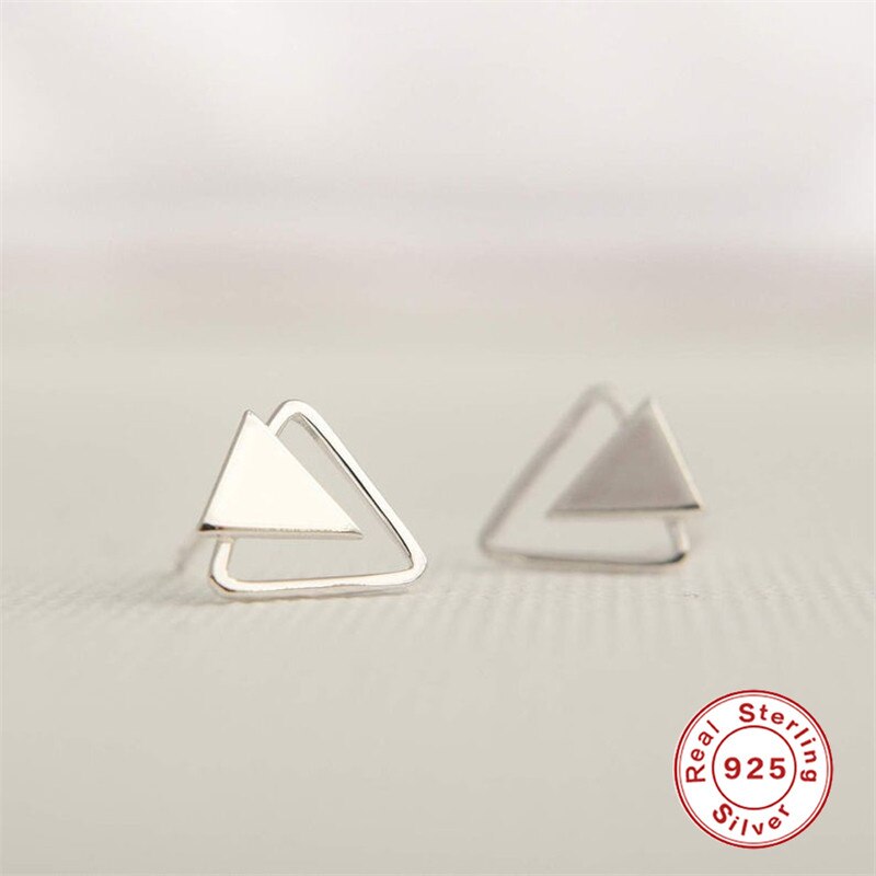 ROXI 925 Sterling Silver Triangle Stud Earrings