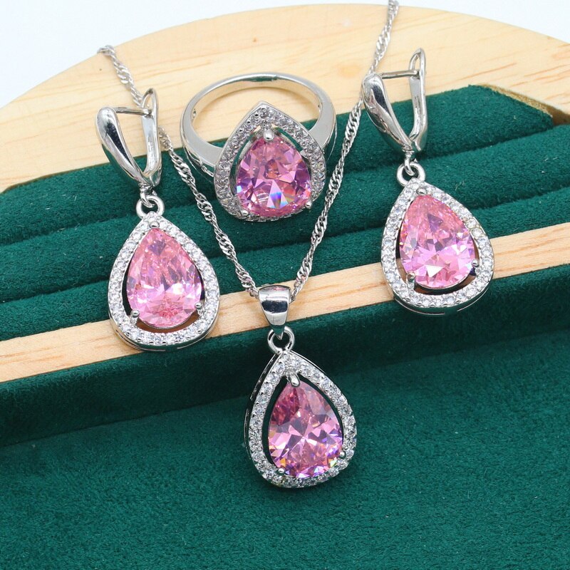 925 Sterling Silver Rainbow Topaz Jewellery Set for Women