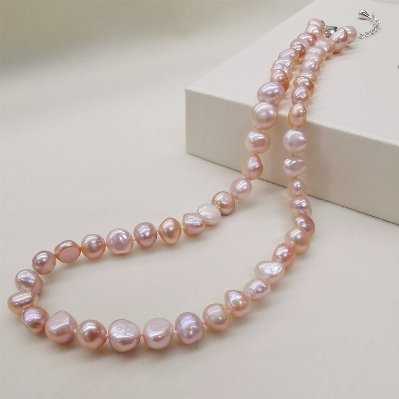 DAIMI Natural Black/White/Pink/Purple Freshwater Pearls Necklace