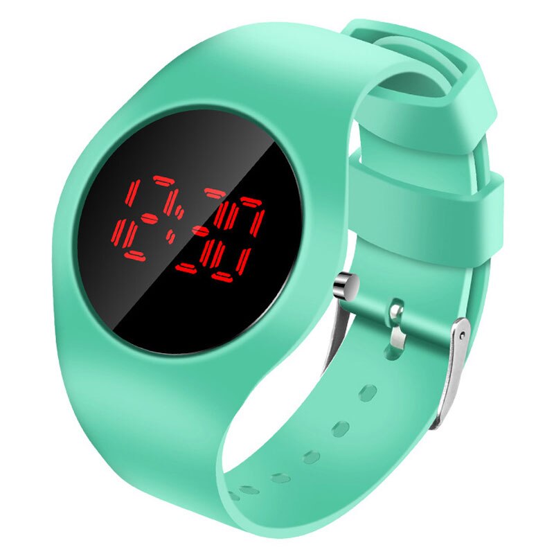 Stainless Steel Ultra Thin Round LED Digital Watch for Men