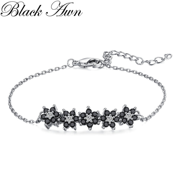 Sterling Silver Blossom Charm Bracelet