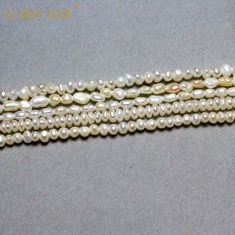 Natural Freshwater Pearls Irregular Shape Beads For Jewelry Making 2-4mm Strand 14