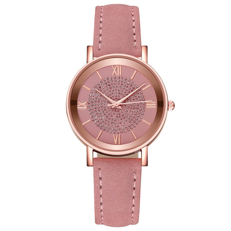 New Fashion Watches Quartz Leather Watch Alloy Female Stainless Steel Dial Wristwatch Analog Casual Bracele Watch Montre Femme