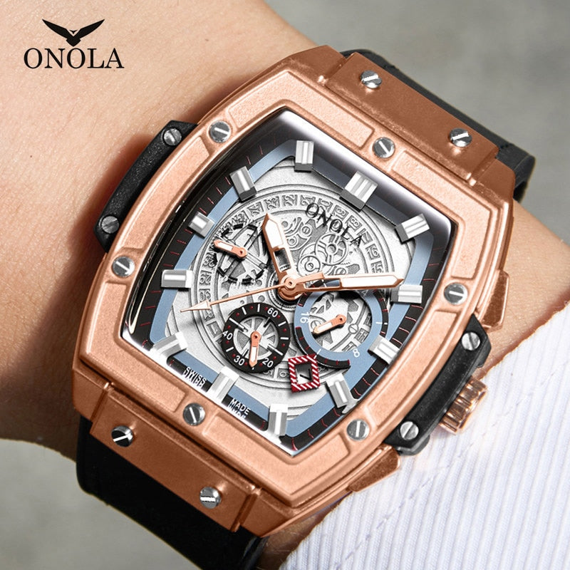 ONOLA Fashion Big Face Quartz Wristwatch Men
