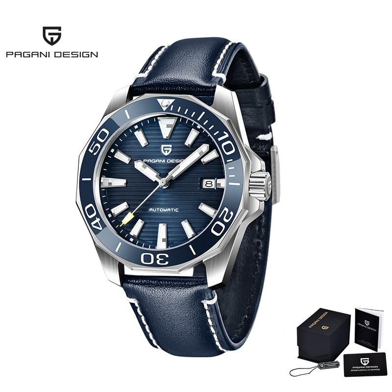 PAGANI DESIGN Mechanical Automatic Sapphire Waterproof 100M Stainless Steel Watch Men