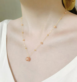 18K Gold Freshwater Pearl Pendant for Women