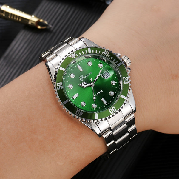 Gonewa Men Fashion Military Stainless Steel Date Sport Quartz Analog Wrist Watch Business Top Quality Watch Smart Watch New
