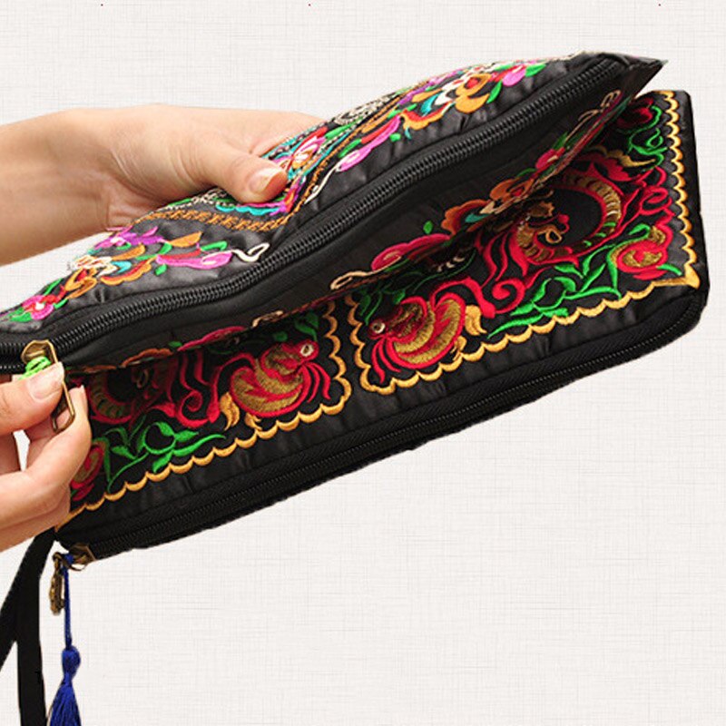 Vintage Messenger Handbag Ethnic Boho Embroidered Floral Bags Shoulder Purse Gift XRQ88