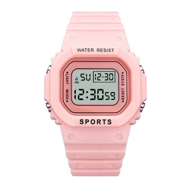 Luxury Digital Multifunction Waterproof Rectangle Sport Watch